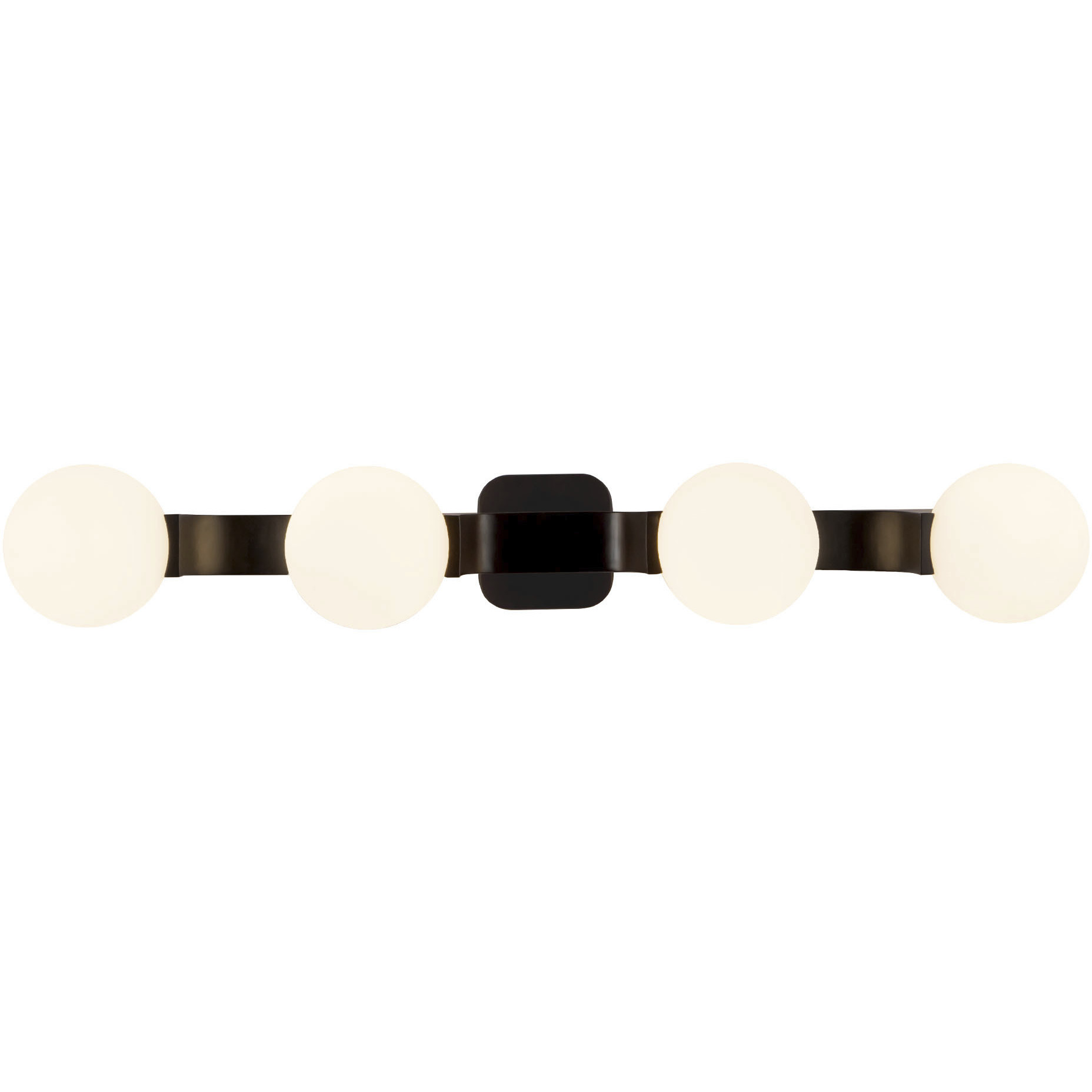 Briar 4 Light 34 inch Black Bath Vanity Light Wall Light