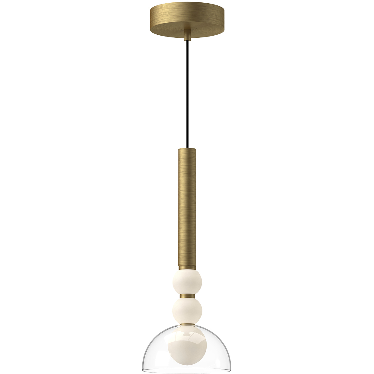 Rise LED 6 inch Brushed Gold Pendant Ceiling Light