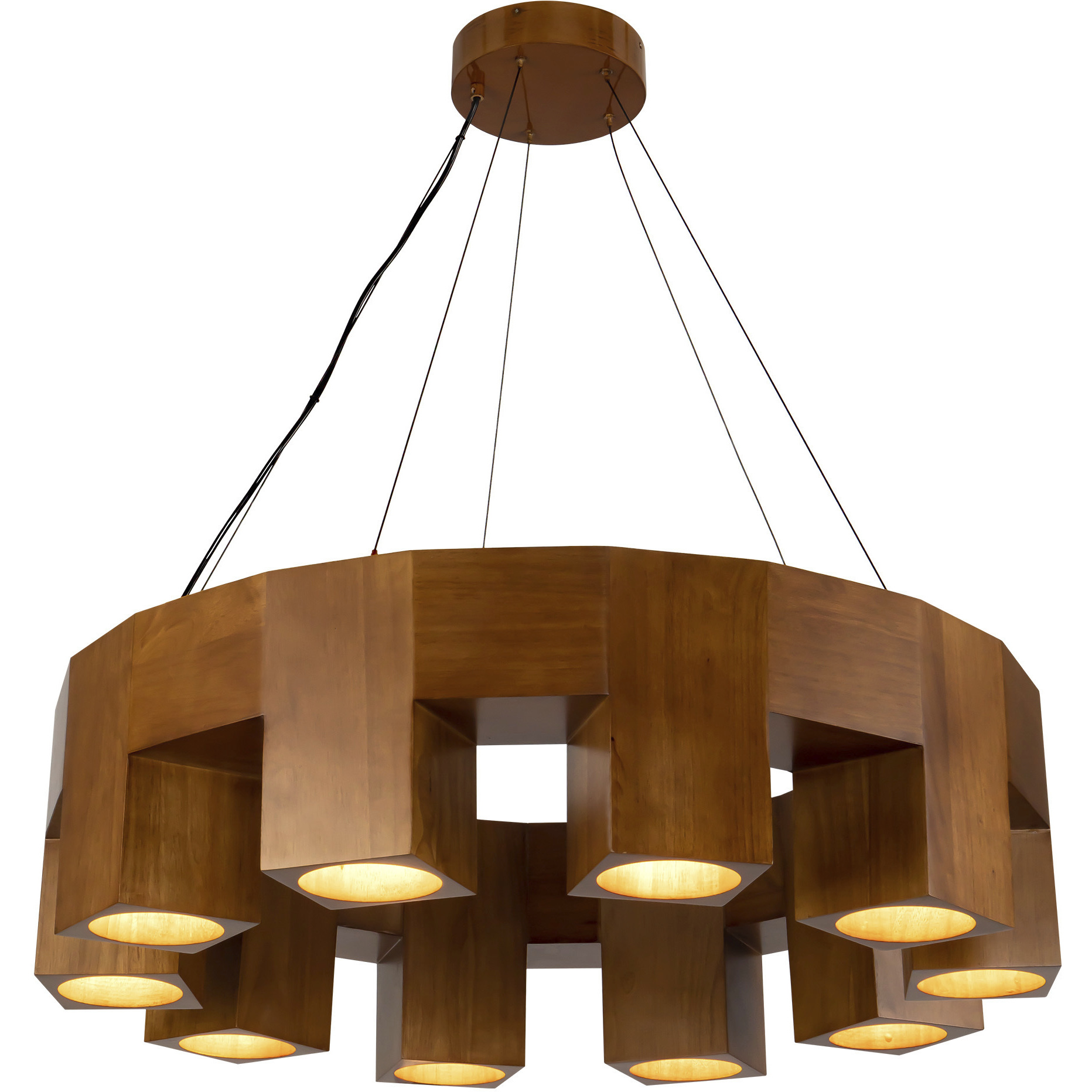 Bosco 34.88 inch Natural Oak Chandelier Ceiling Light