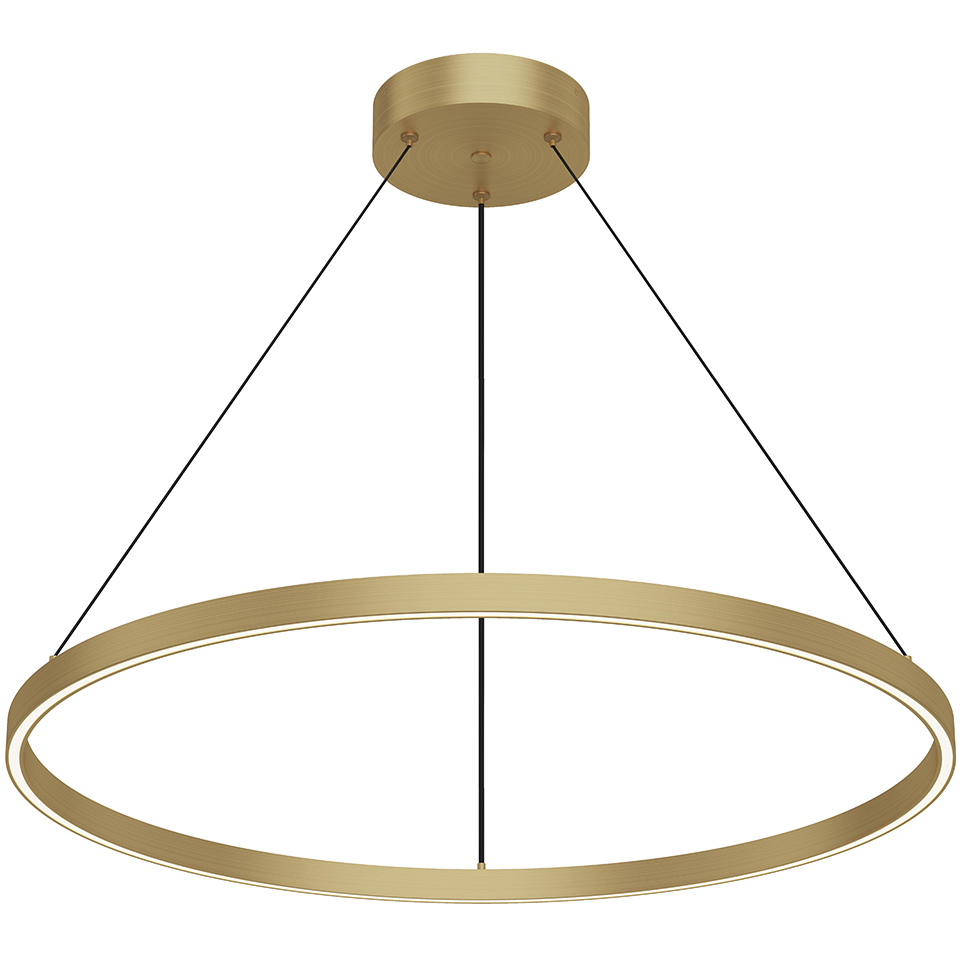 Cerchio LED 31.5 inch Brushed Gold Pendant Ceiling Light in Universal Voltage