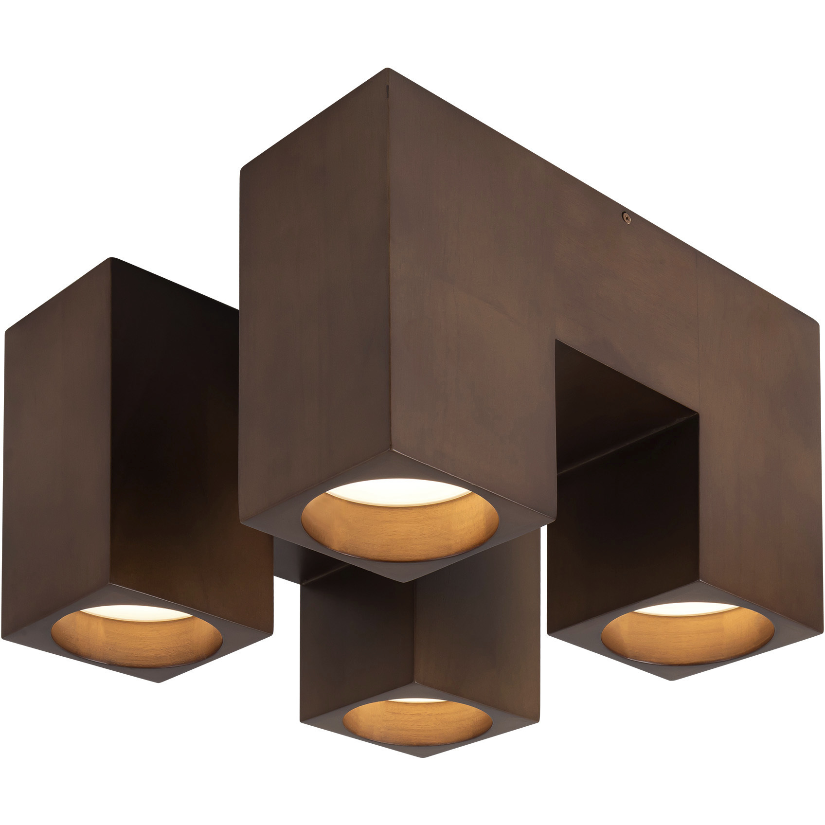 Bosco 15 inch Walnut Flush Mount Ceiling Light