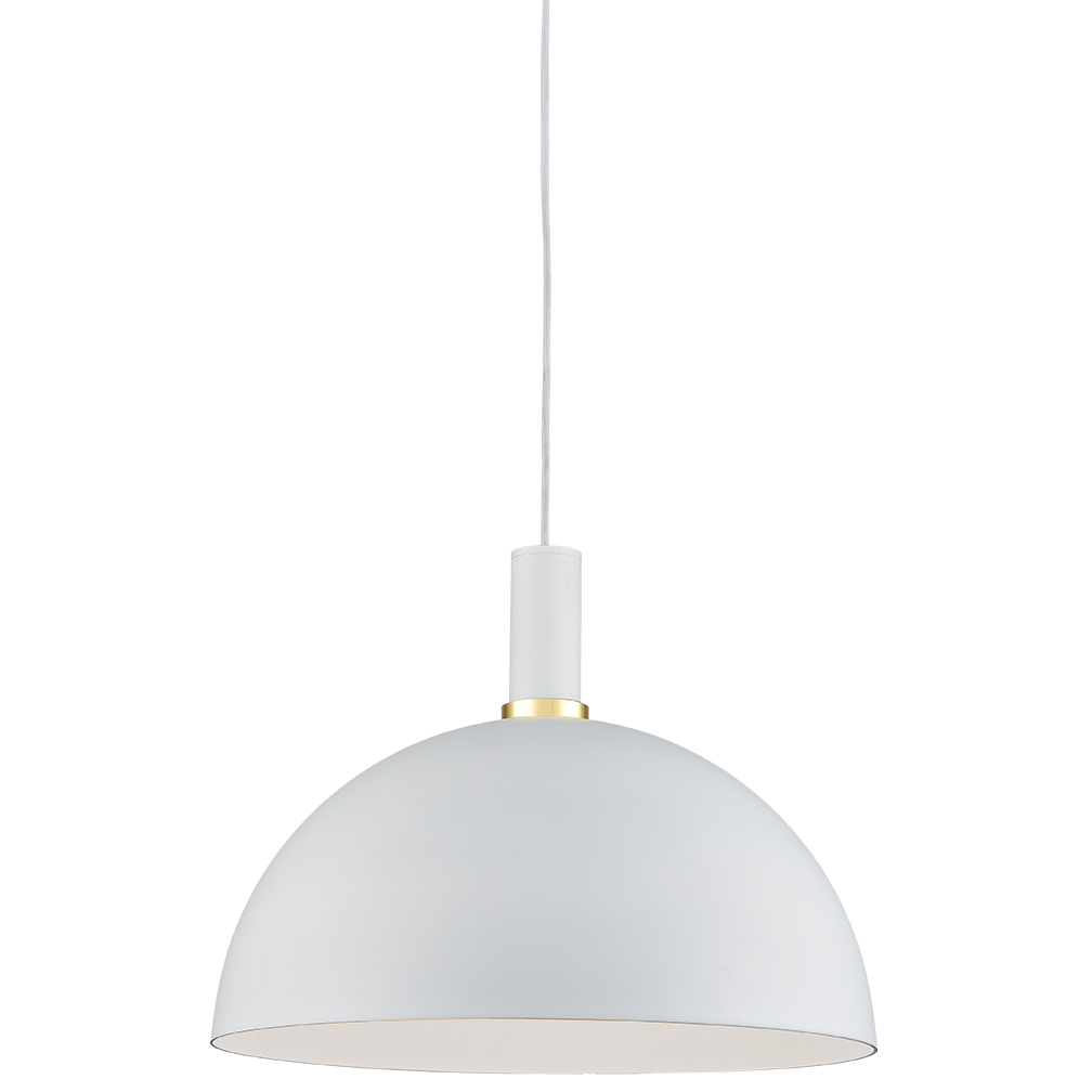 Archibald 1 Light 15.75 inch White with Gold Detail Pendant Ceiling Light