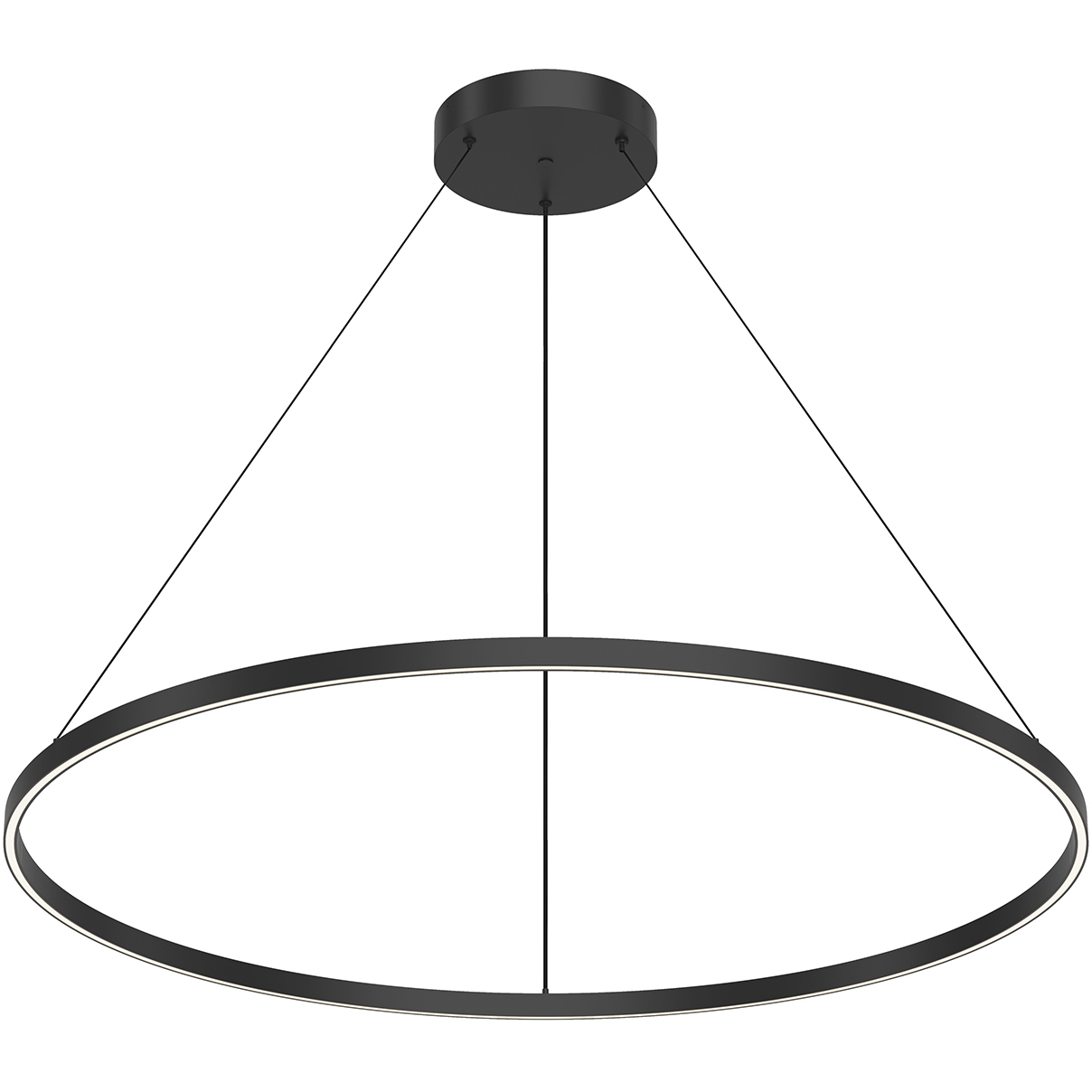 Cerchio LED 47.25 inch Black Pendant Ceiling Light