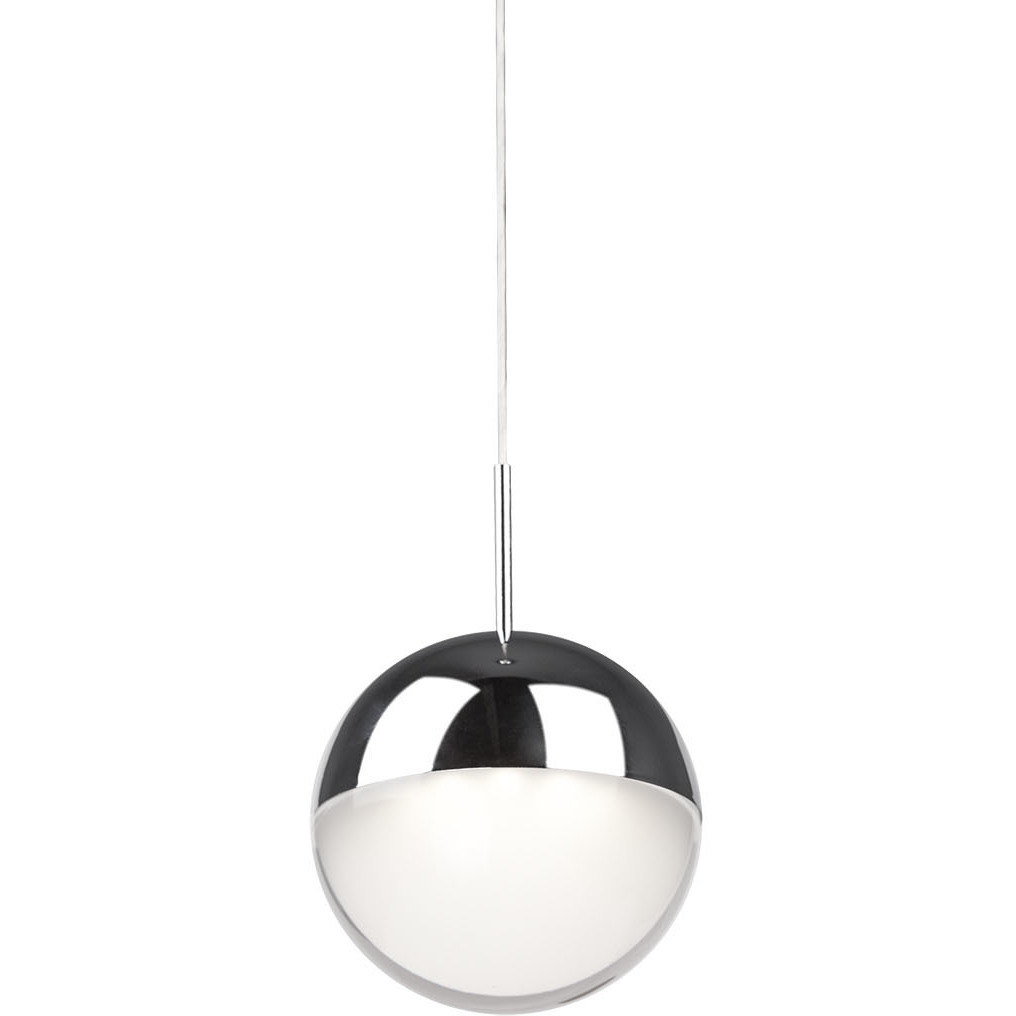 Pluto LED 4 inch Chrome Pendant Ceiling Light