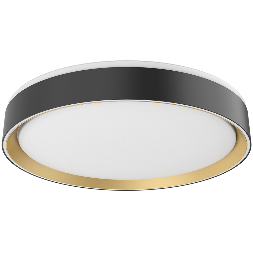 Essex LED 15.75 inch Black and Gold Flush Mount Ceiling Light