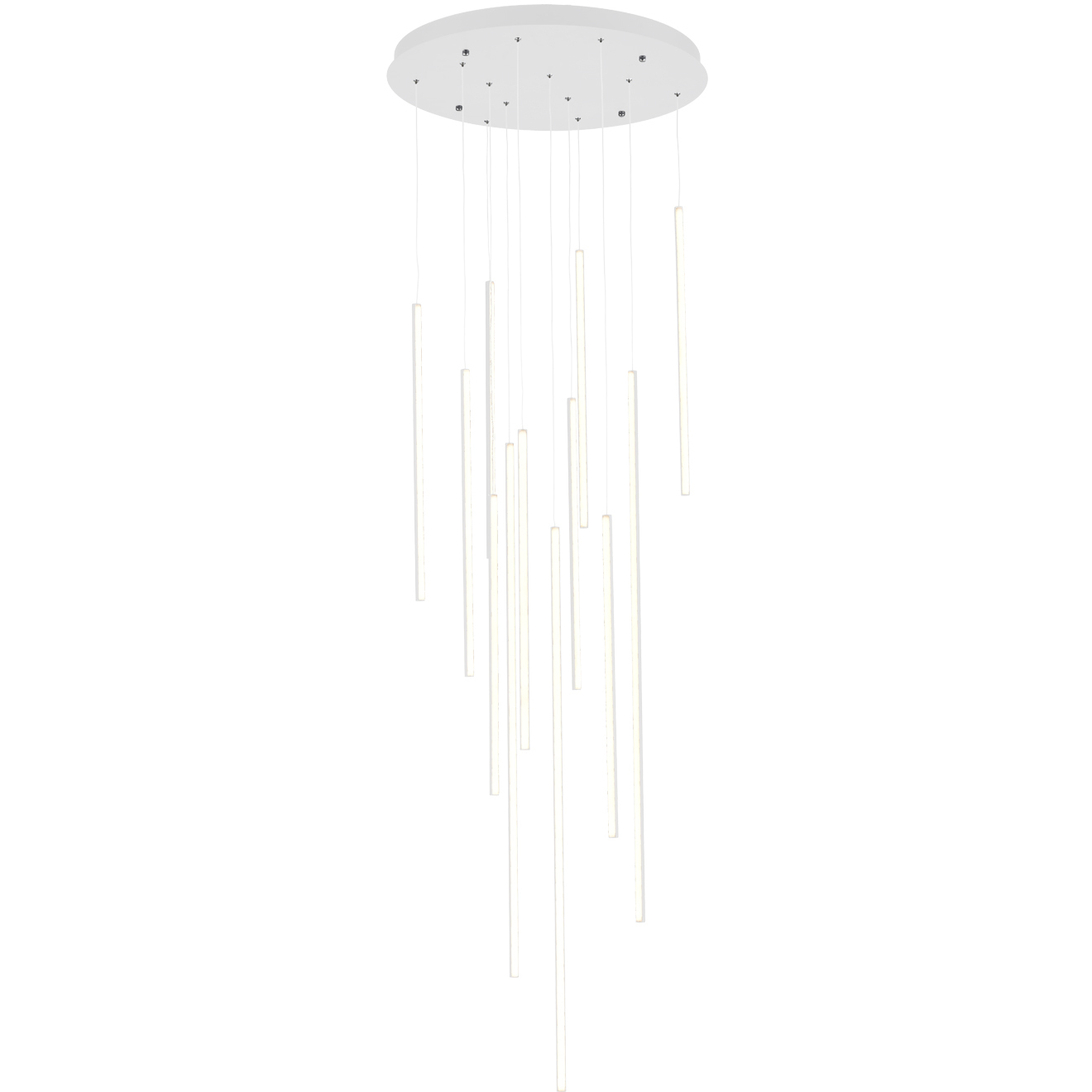 Chute LED 23.63 inch White Multi Pendant Ceiling Light