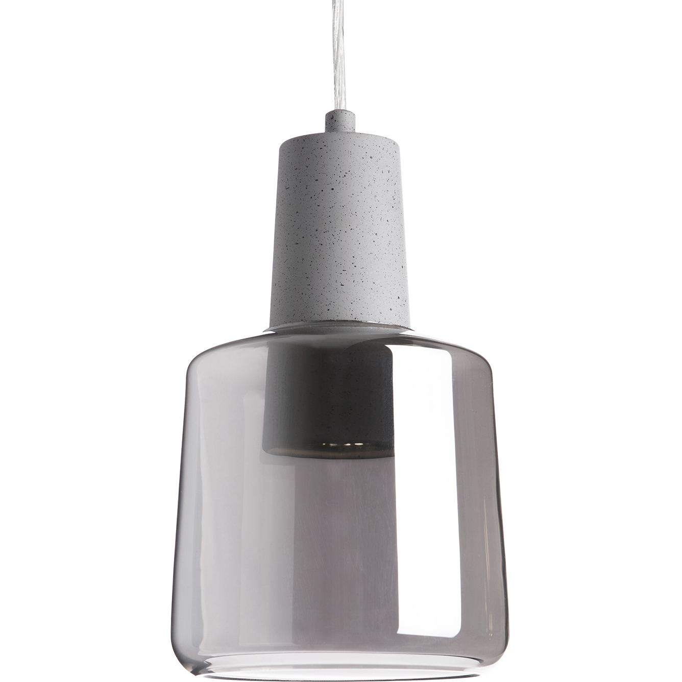 Samson LED 5.88 inch Smoked Pendant Ceiling Light in Smoked Glass