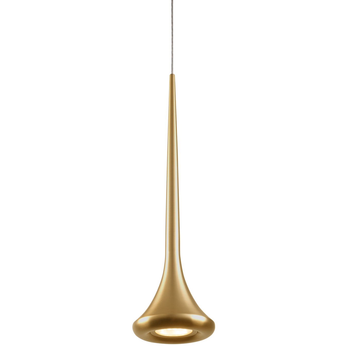 Bach LED 5 inch Brushed Gold Pendant Ceiling Light
