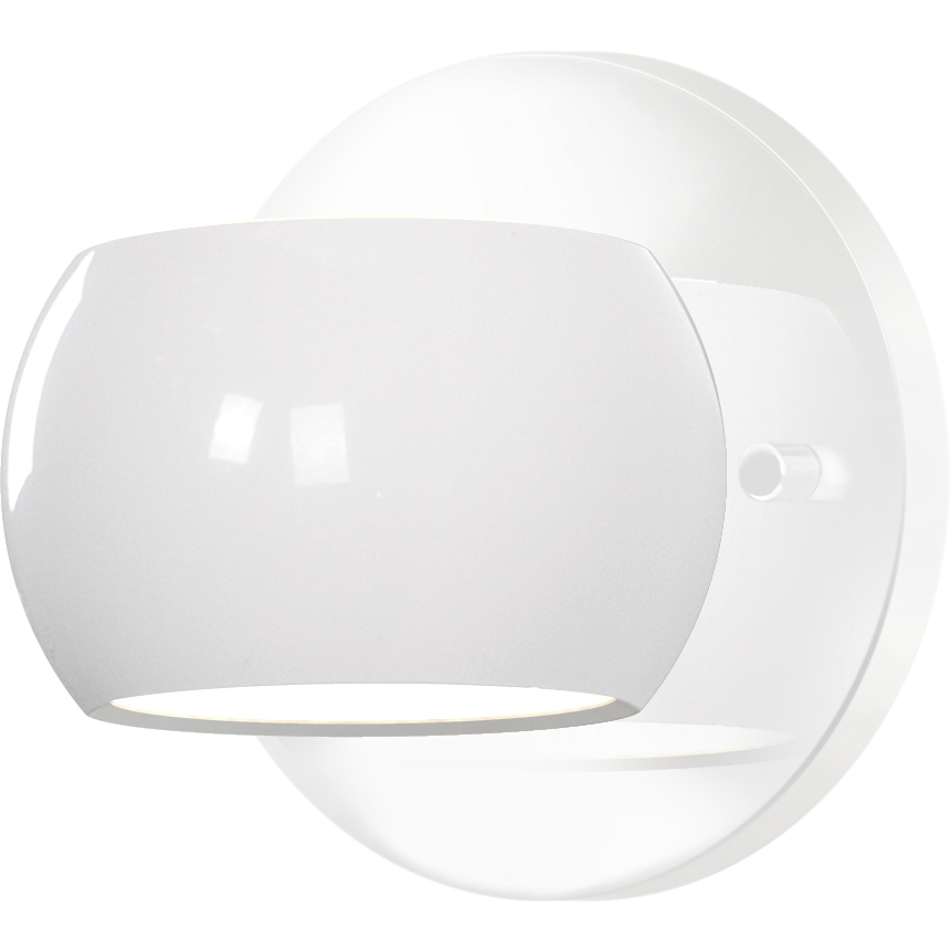 Flux LED 4.38 inch Gloss White Wall Sconce Wall Light