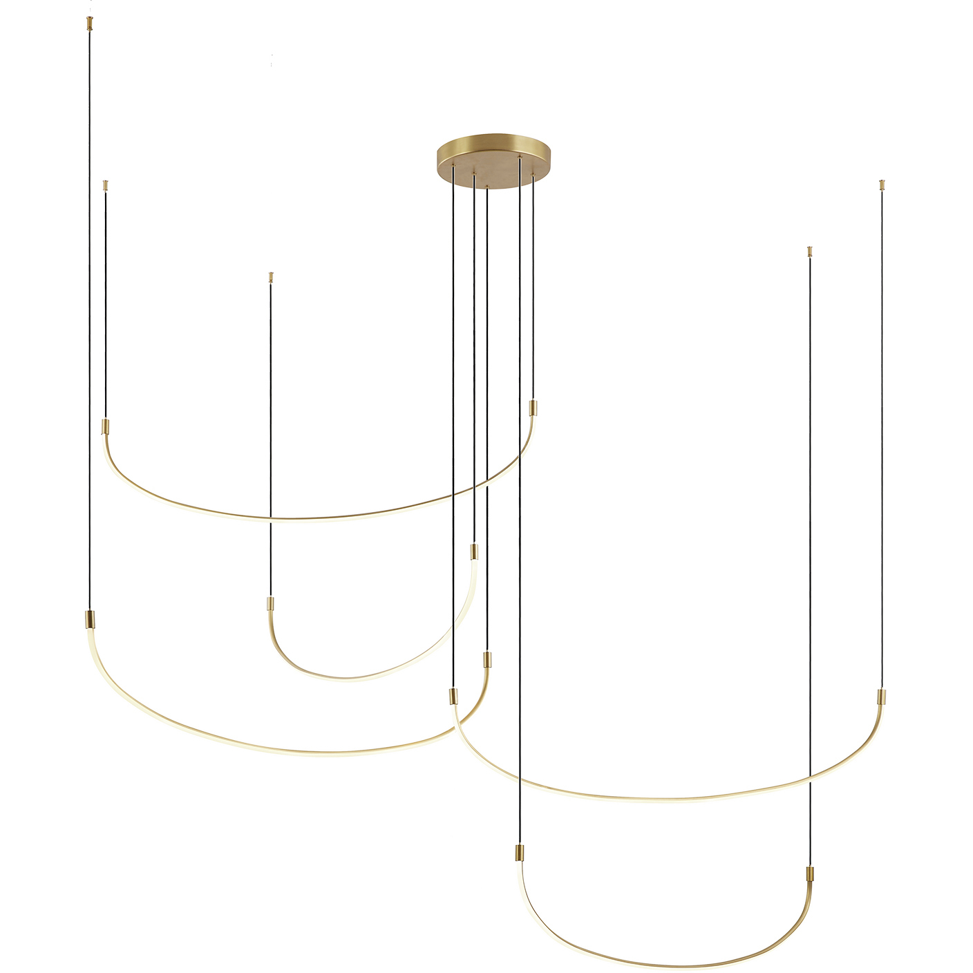 Talis LED 90.25 inch Brushed Gold Multi Pendant Ceiling Light