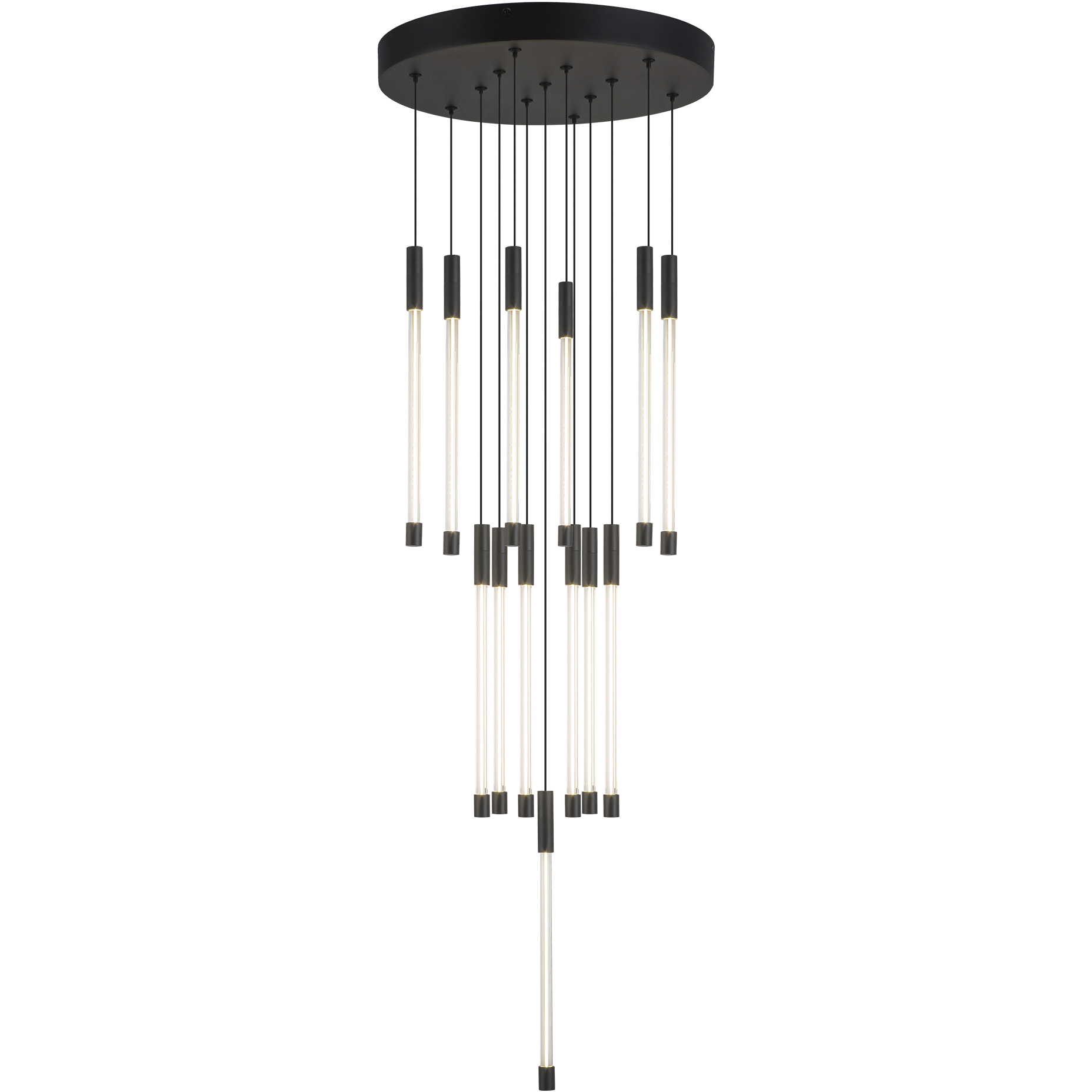 Motif LED 12.75 inch Black Multi Pendant Ceiling Light