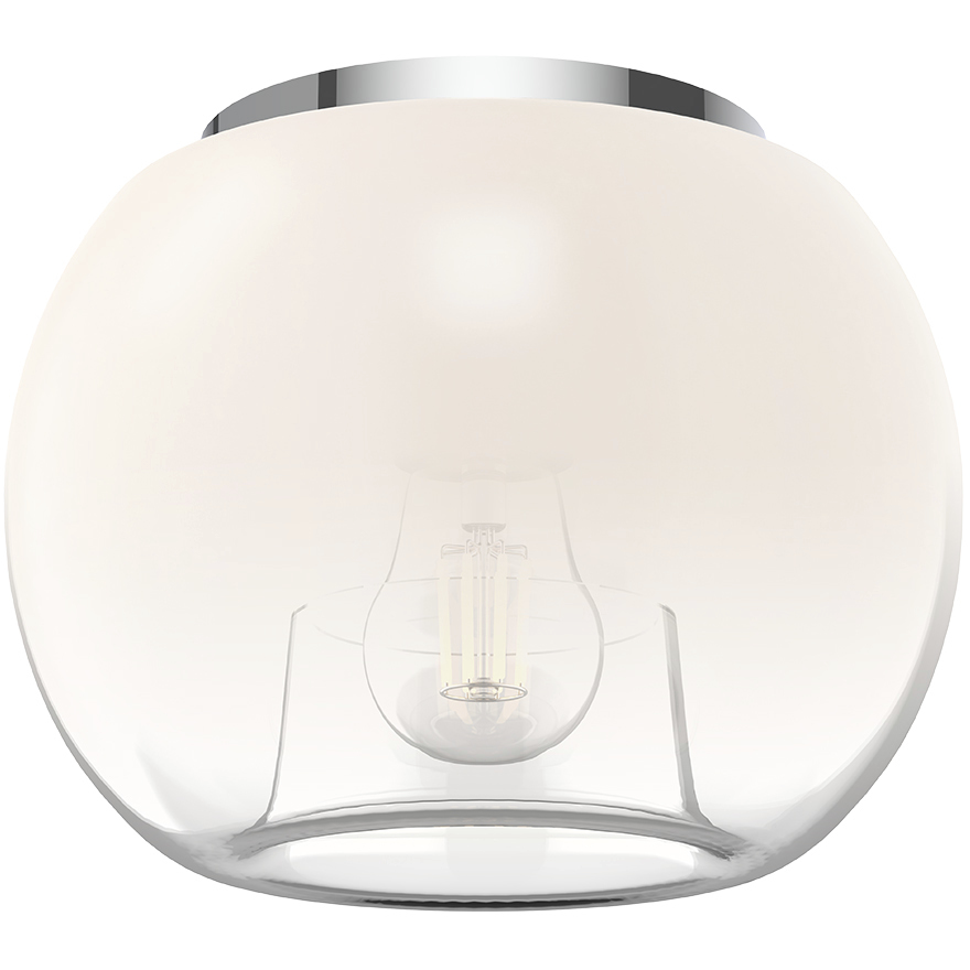 Samar 1 Light 7.5 inch Chrome Flush Mount Ceiling Light in Transition ...
