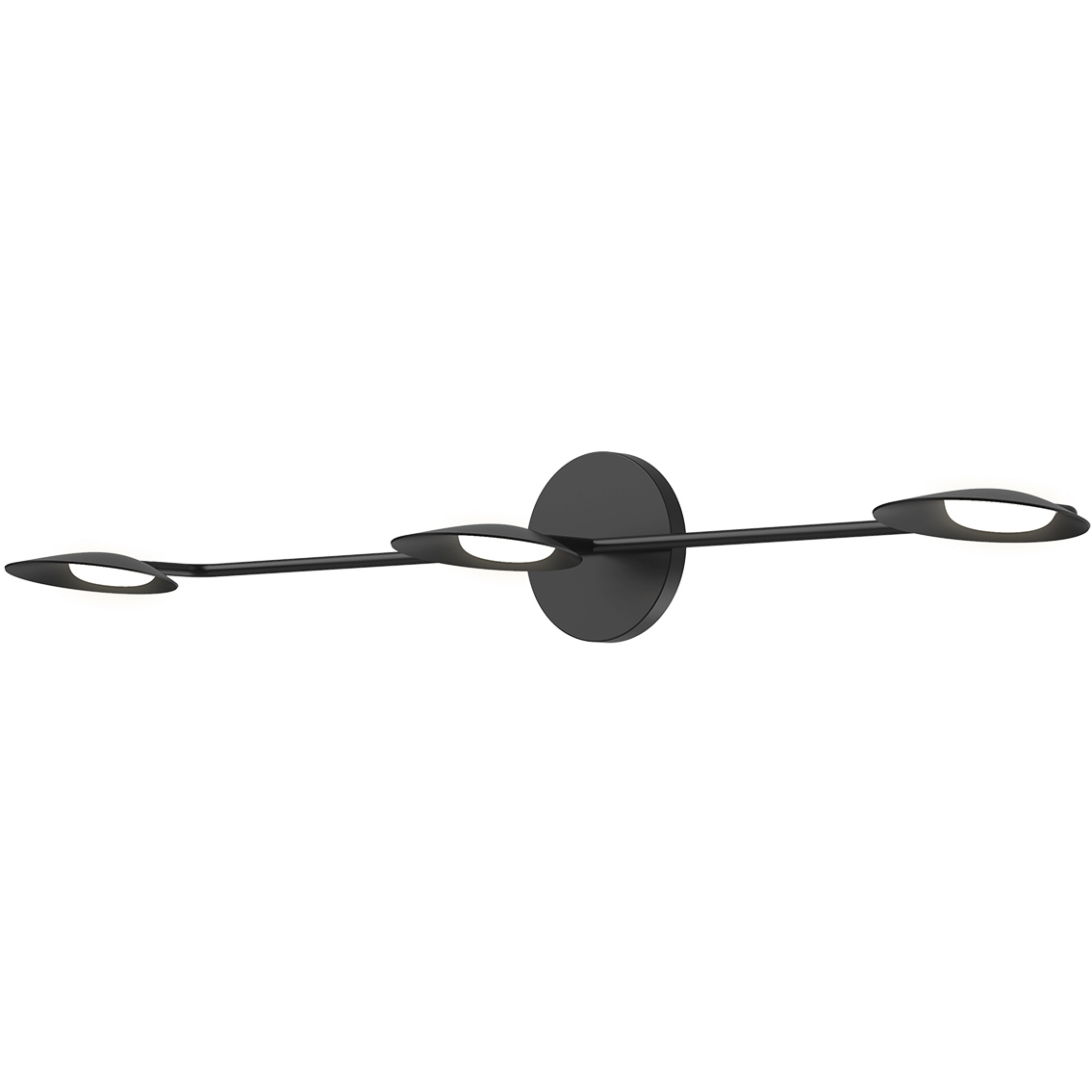 Rotaire LED 32.5 inch Black Vanity Light Wall Light