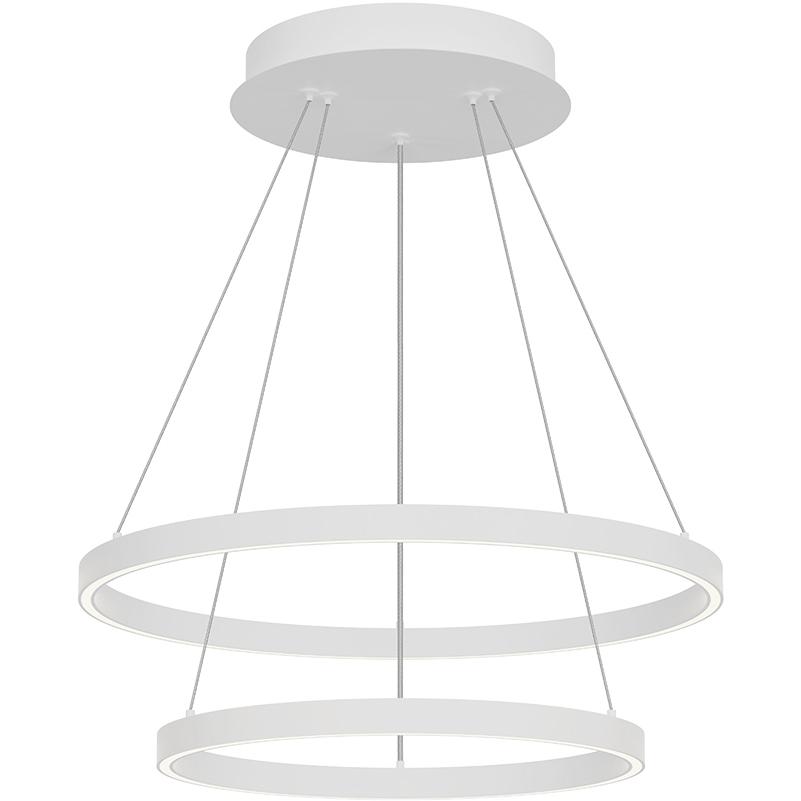 Cerchio LED 23.63 inch White Chandelier Ceiling Light