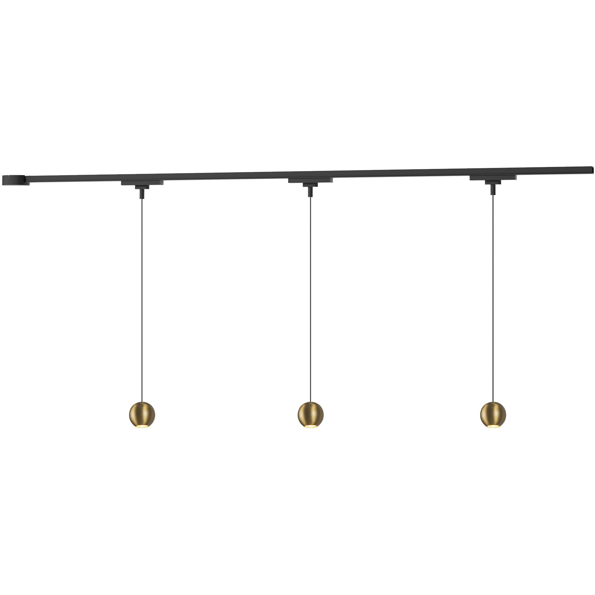 Faria 120 Brushed Gold Trilo Track Ceiling Light