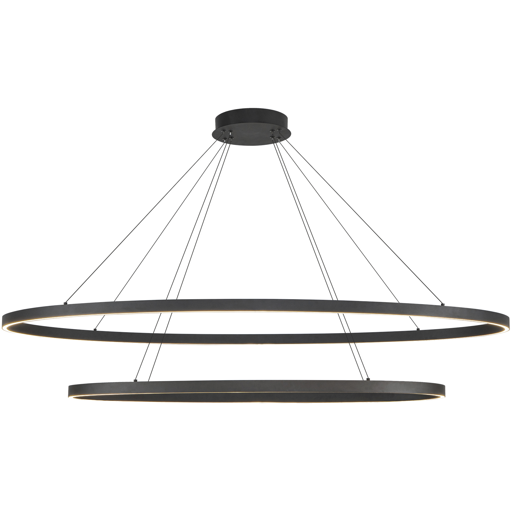 Ovale LED 28.25 inch Black Chandelier Ceiling Light